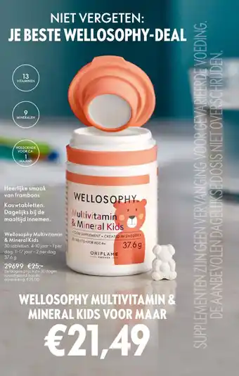 Oriflame Wellosophy Multivitamin & Mineral Kids aanbieding