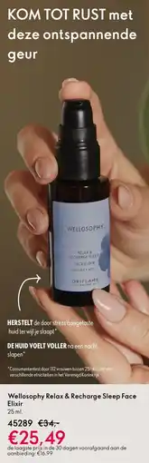 Oriflame Wellosophy Relax & Recharge Sleep Face Elixir aanbieding