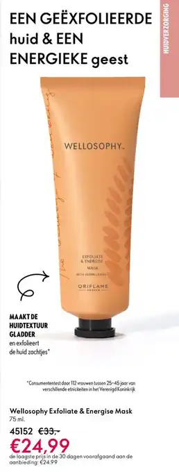 Oriflame Wellosophy Exfoliate & Energise Mask aanbieding