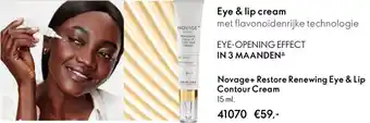 Oriflame Novage+ Restore Renewing Eye & Lip Contour Cream aanbieding