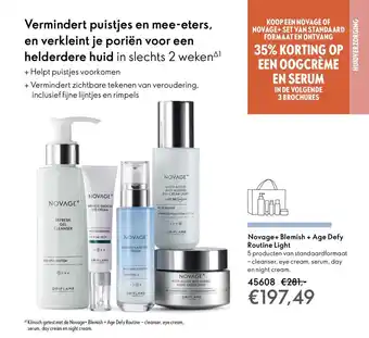 Oriflame Novage+ Blemish + Age Defy Routine Light aanbieding