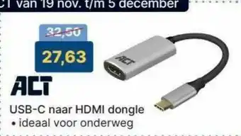 Levix Computershop ACT USB-C Naar HDMI Dongle aanbieding