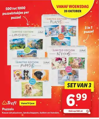 Lidl Trefl Puzzels Plaatsen, Landschappen, Katten En Honden aanbieding