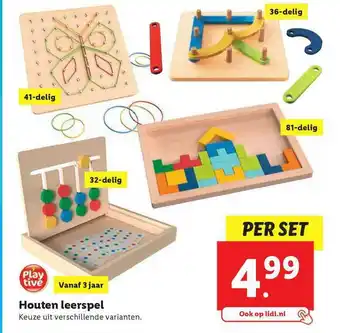 Lidl Playtive Houten Leerspel aanbieding