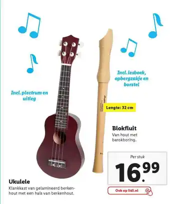 Lidl Ukulele Of Blokfluit aanbieding