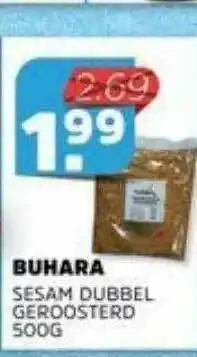 Sahan Supermarkten Buhara Sesam Dubbel Geroosterd 500g aanbieding