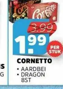 Sahan Supermarkten Cornetto Aardbei Of Dragon 8St aanbieding