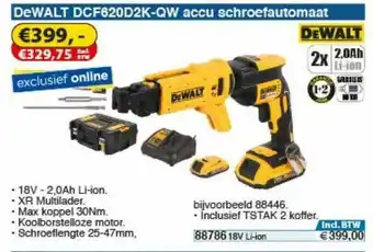 Toolstation DeWalt DCF620D2K-QW Accu Schroefautomaat aanbieding