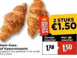 Vomar Voordeelmarkt Ham-Kaas- of Kaascroissants aanbieding