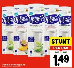 Vomar Voordeelmarkt Optimel Drinkyoghurt Alle soorten pakken 1 liter aanbieding