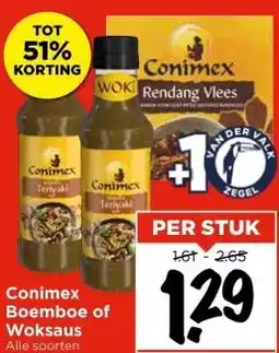 Vomar Voordeelmarkt Conimex Boemboe of Woksaus Alle soorten aanbieding