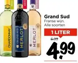 Vomar Voordeelmarkt Grand Sud Franse wijn. aanbieding