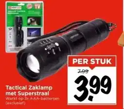 Vomar Voordeelmarkt Tactical Zaklamp met Superstraal aanbieding