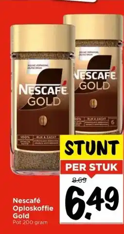 Vomar Voordeelmarkt Nescafé Oploskoffie Gold Pot 200 gram aanbieding