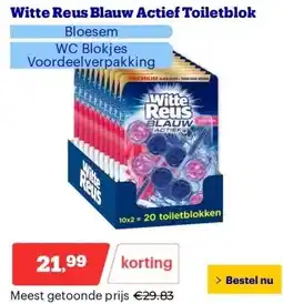 Bol.com Witte Reus Blauw Actief Toiletblok aanbieding