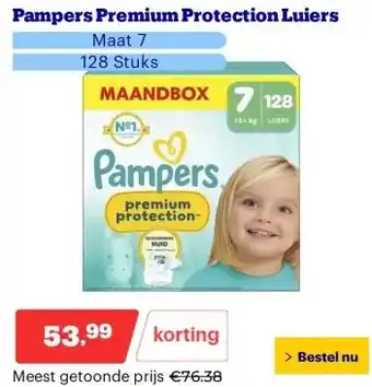 Bol.com Pampers Premium Protection Luiers aanbieding