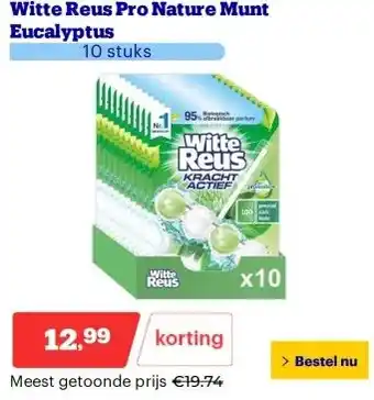 Bol.com Witte Reus Pro Nature Munt Eucalyptus aanbieding