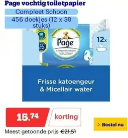 Bol.com Page vochtig toiletpapier aanbieding