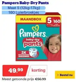 Bol.com Pampers Baby-Dry Pants aanbieding