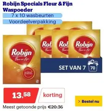 Bol.com Robijn Specials Fleur & Fijn Waspoeder aanbieding