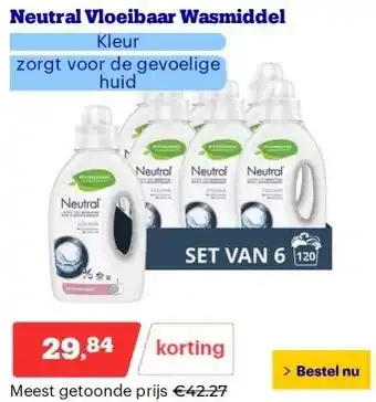 Bol.com Neutral Vloeibaar Wasmiddel aanbieding