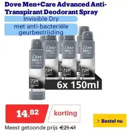 Bol.com Dove Men+Care Advanced Anti-Transpirant Deodorant Spray aanbieding