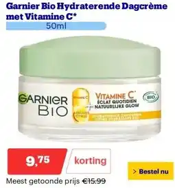 Bol.com Garnier Bio Hydraterende Dagcrème met Vitamine C* aanbieding