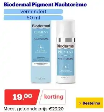 Bol.com Biodermal Pigment Nachtcrème aanbieding