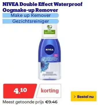 Bol.com NIVEA Double Effect Waterproof Oogmake-up Remover aanbieding