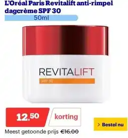 Bol.com L’Oréal Paris Revitalift anti-rimpel dagcrème SPF 30 aanbieding