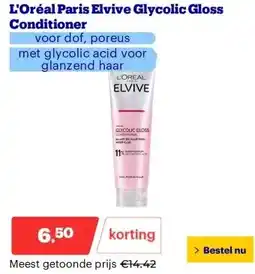 Bol.com L'Oréal Paris Elvive Glycolic Gloss Conditioner aanbieding