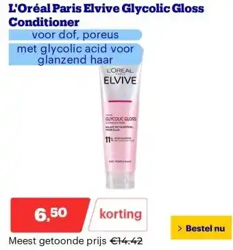 Bol.com L'Oréal Paris Elvive Glycolic Gloss Conditioner aanbieding