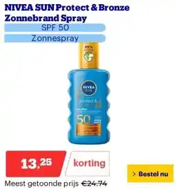 Bol.com NIVEA SUN Protect & Bronze Zonnebrand Spray aanbieding