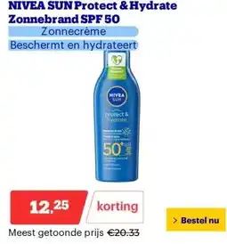 Bol.com NIVEA SUN Protect & Hydrate Zonnebrand SPF 50 aanbieding