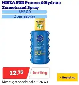 Bol.com NIVEA SUN Protect & Hydrate Zonnebrand Spray aanbieding