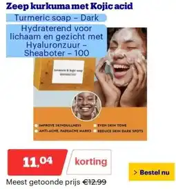 Bol.com Zeep kurkuma met Kojic acid aanbieding