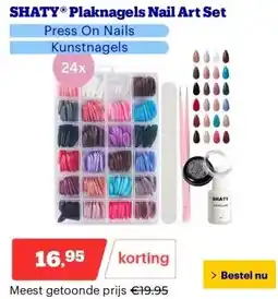 Bol.com SHATY® Plaknagels Nail Art Set aanbieding