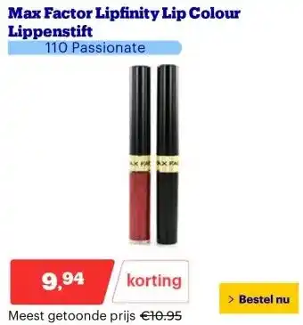 Bol.com Max Factor Lipfinity Lip Colour Lippenstift aanbieding