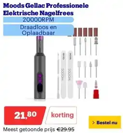 Bol.com Moods Gellac Professionele Elektrische Nagelfrees aanbieding