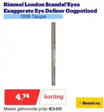 Bol.com Rimmel London Scandal'Eyes Exaggerate Eye Definer Oogpotlood aanbieding