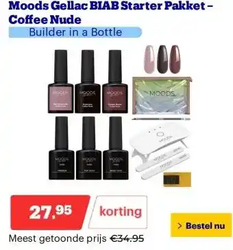 Bol.com Moods Gellac BIAB Starter Pakket – Coffee Nude aanbieding