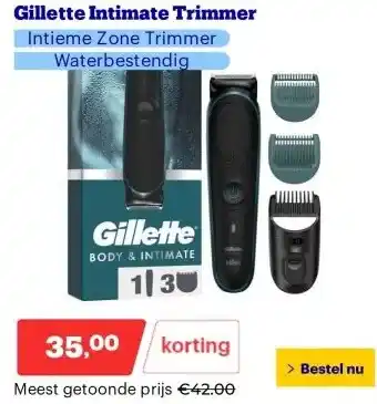 Bol.com Gillette Intimate Trimmer aanbieding