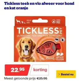 Bol.com Tickless teek en vlo afweer voor hond en kat oranje aanbieding