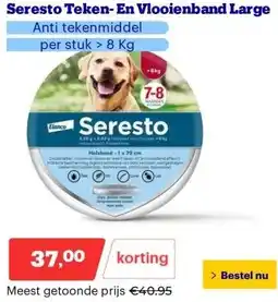 Bol.com Seresto Teken-En Vlooienband Large aanbieding