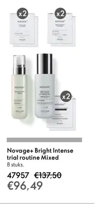 Oriflame Novage+ Bright Intense trial routine Mixed aanbieding