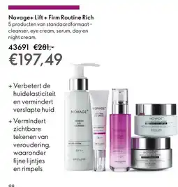 Oriflame Novage+ Lift + Firm Routine Rich aanbieding