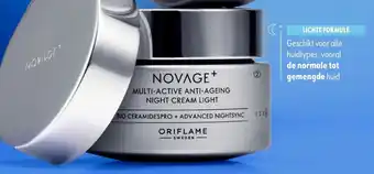 Oriflame Novage+ Multi-Active Anti- Ageing Night Cream Light aanbieding