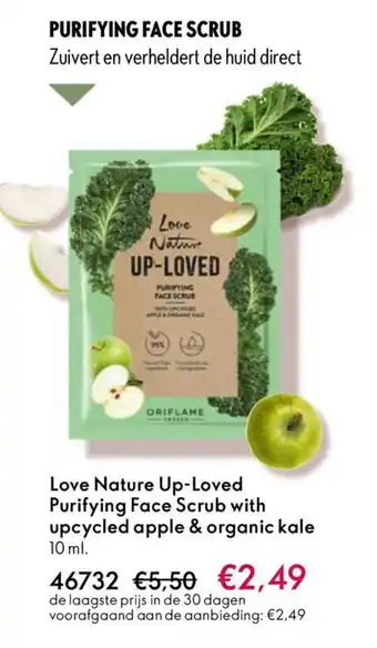 Oriflame Love Nature Up-Loved Purifying Face Scrub with upcycled apple & organic kale aanbieding