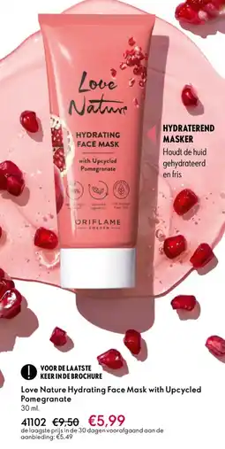 Oriflame Love Nature Hydrating Face Mask with Upcycled Pomegranate aanbieding