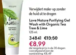 Oriflame Love Nature Purifying Gel Wash with Organic Tea Tree & Lime aanbieding